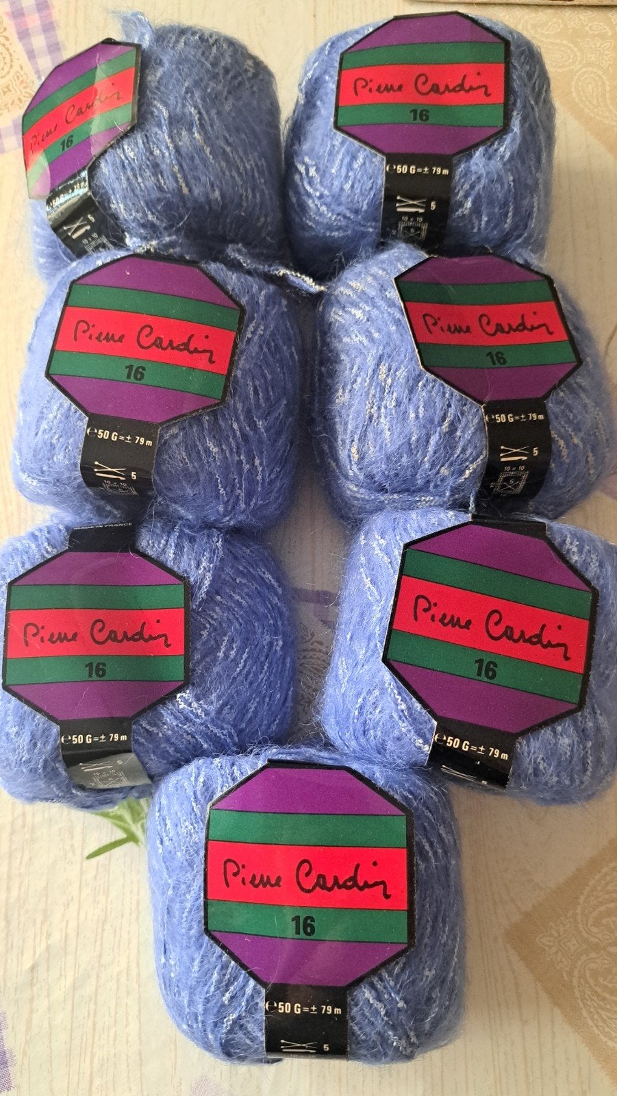 Georges Picaud mohair garen 7 bollen Lavendelblauw, Hobby en Vrije tijd, Breien en Haken, Ophalen of Verzenden, Nieuw, Breien of Haken