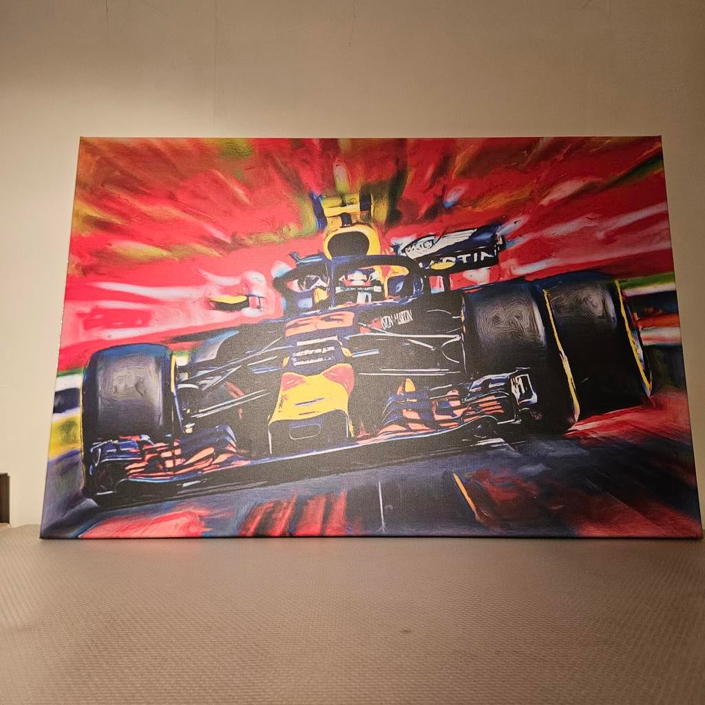 Formule 1 Canvas Schilderij - Max Verstappen Red Bull, Ophalen of Verzenden