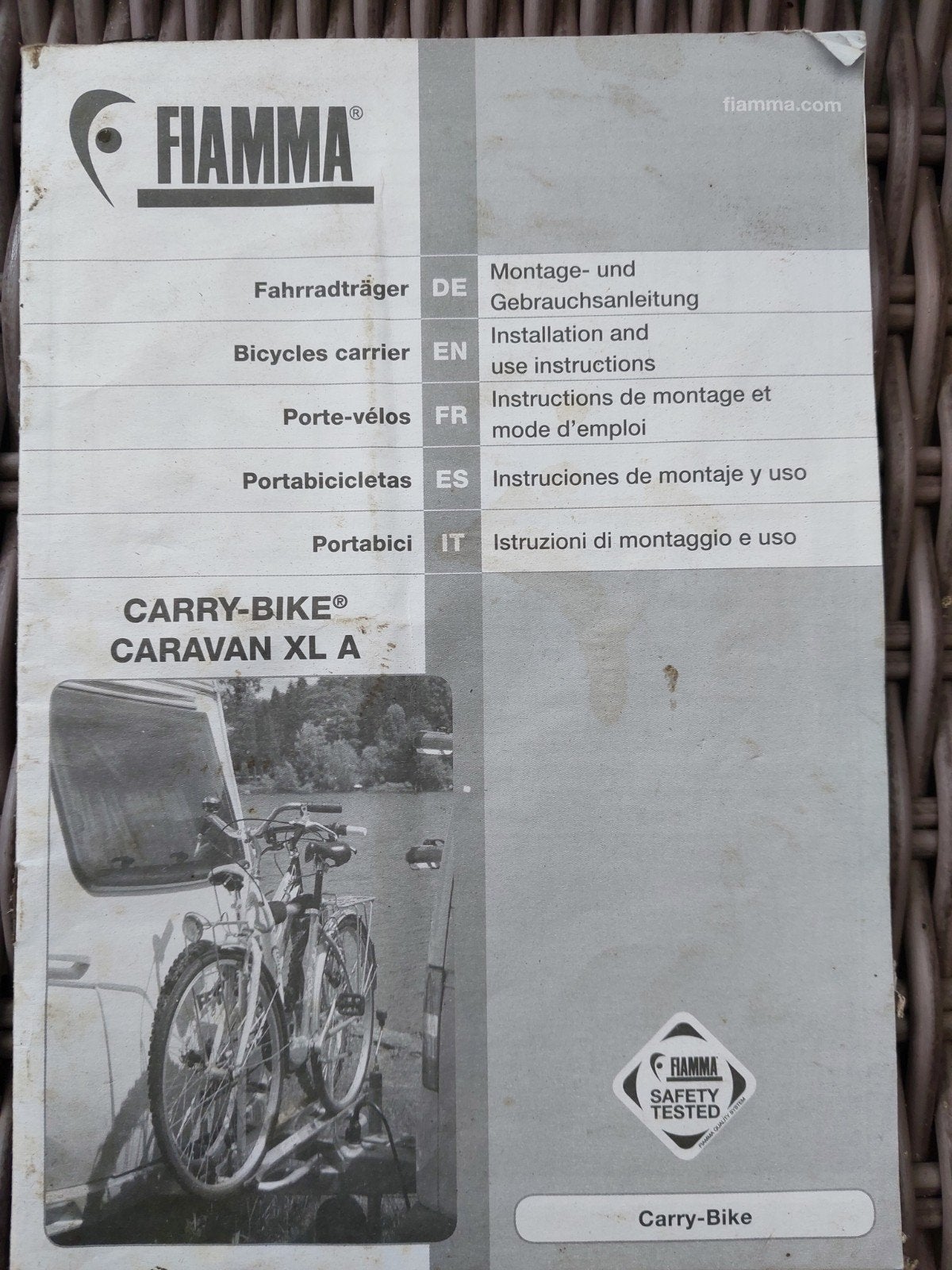 Fiamma Carry-Bike Caravan XL A fietsendrager, Auto diversen, Ophalen, 2 fietsen, Gebruikt, Achterklepdrager