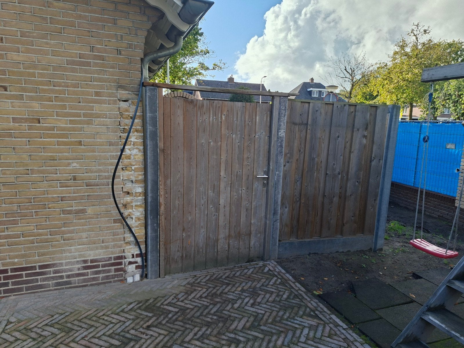 schutting poort stalen frame verzinkt, Tuin en Terras, Ophalen, 1 tot 2 meter, Minder dan 3 meter, Zo goed als nieuw