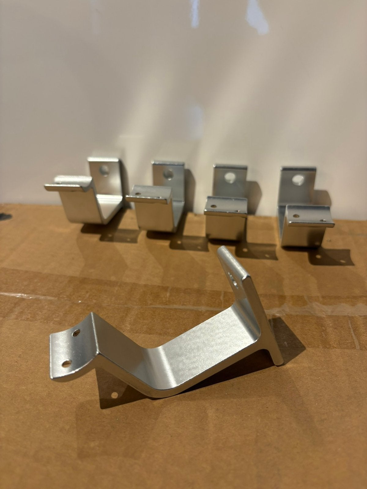Alu leuninghouders, 5 stuks, Ophalen, Zo goed als nieuw, Minder dan 2 meter