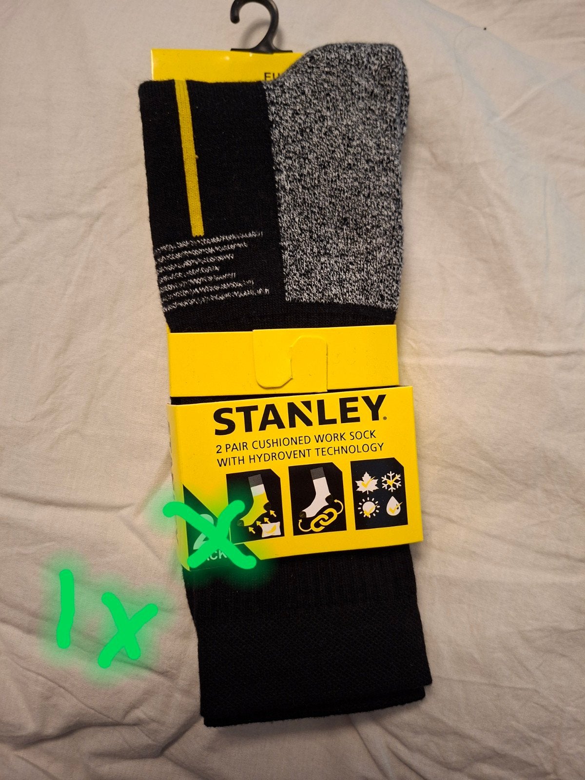 Stanley Werk Sokken - 1 Nieuw Paar & 1 Los Paar (Maat 43-46), Kleding | Heren, Sokken en Kousen, Stanley, Zwart, Ophalen of Verzenden