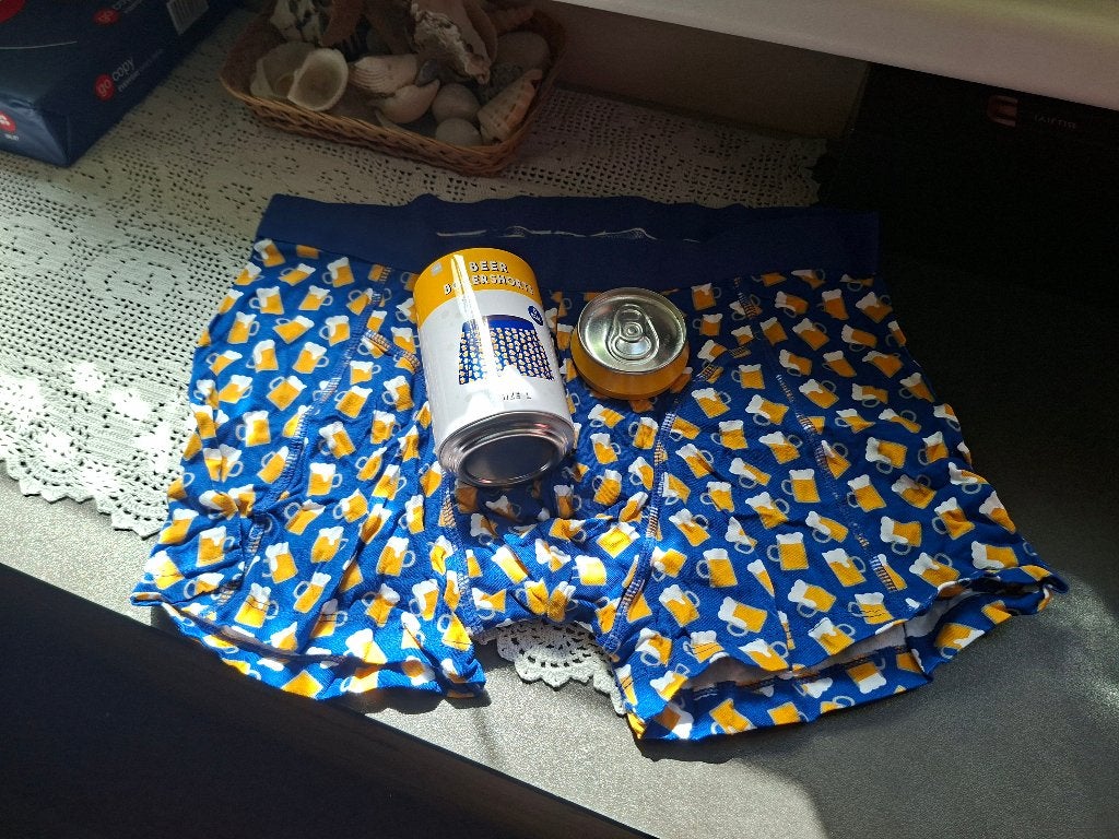 onderbroek boxershort - maat L - in een blik, Kleding | Heren, Ondergoed, Ophalen of Verzenden, Blauw, Hema, Boxer