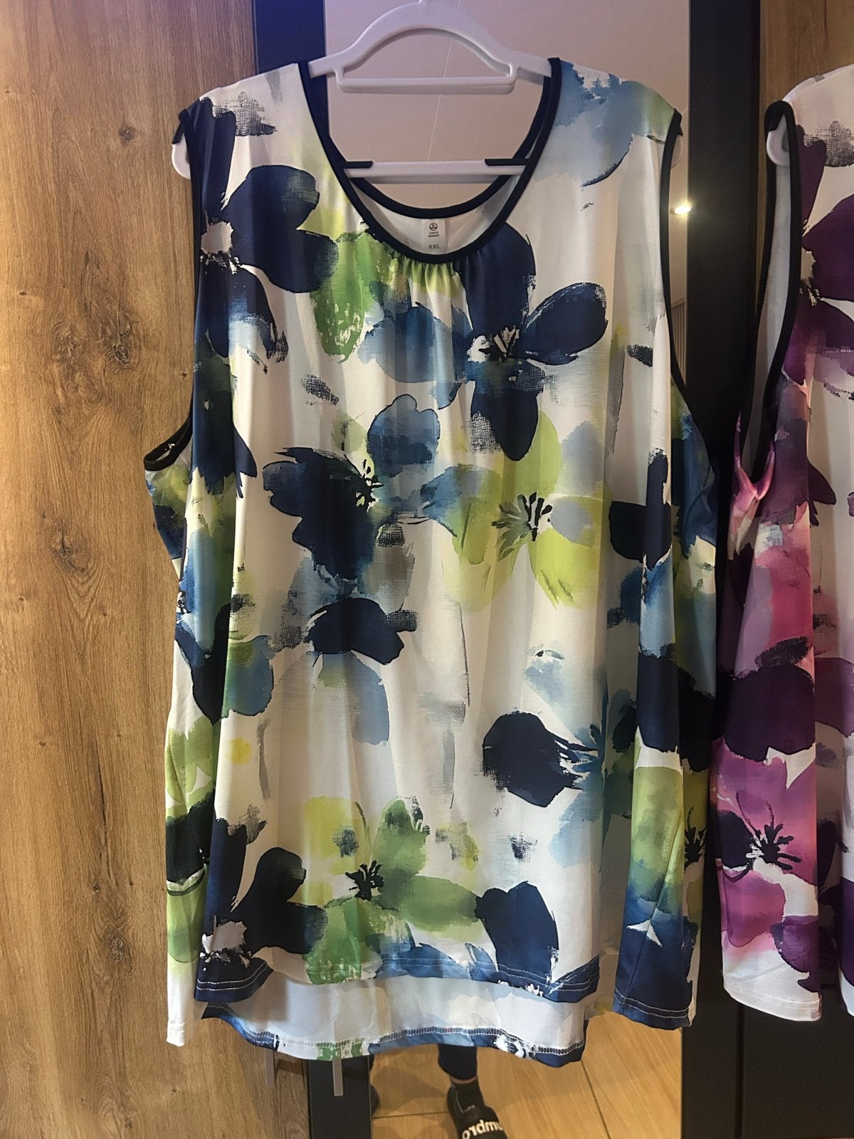 Chaos Monkey Bloemenprint Top 8XL, Ophalen of Verzenden, Zo goed als nieuw, Blauw, Shirt of Top