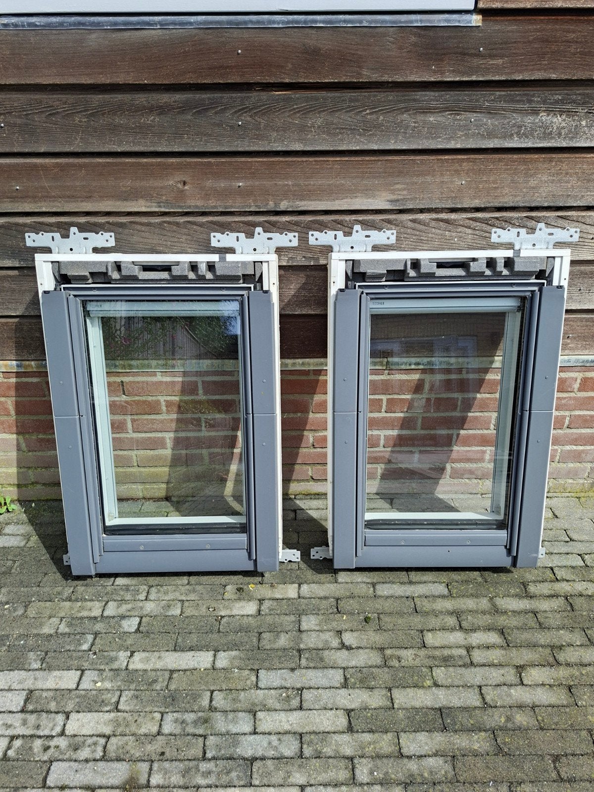 2x velux dakramem CK02 met zonsverduistering, goede staat, Ophalen, Gebruikt, Minder dan 80 cm, 80 tot 120 cm