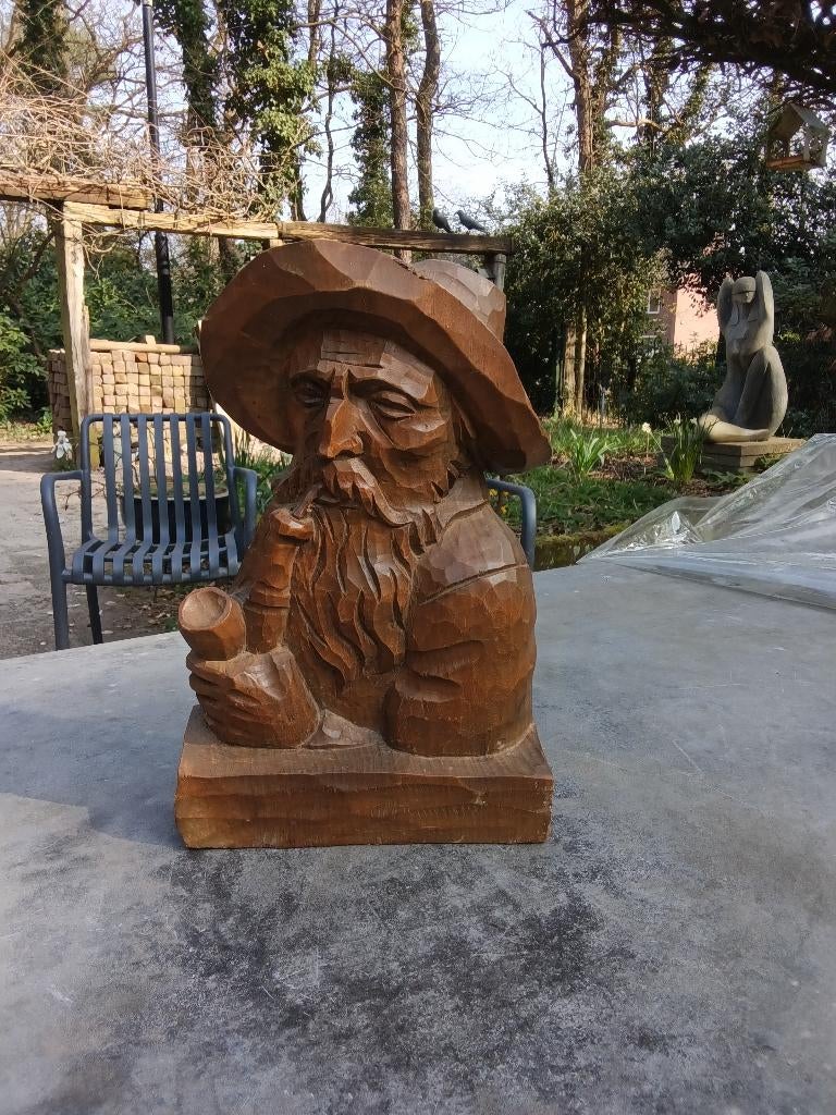 Wandbord houtsnijwerk., Antiek en Kunst, Kunst | Beelden en Houtsnijwerken, Ophalen of Verzenden