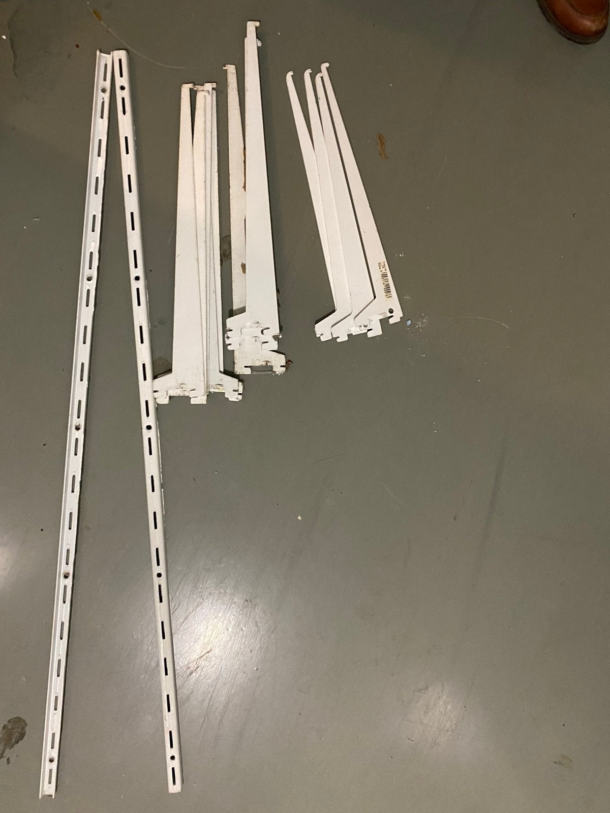 Witte wandplankensteunen en rails, Ophalen, Gebruikt
