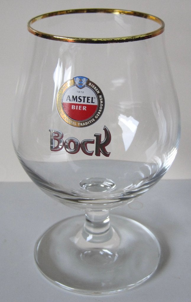 bierglas Amstel Bock - puntgaaf, Verzamelen, Ophalen of Verzenden, Zo goed als nieuw, Glas of Glazen, Amstel