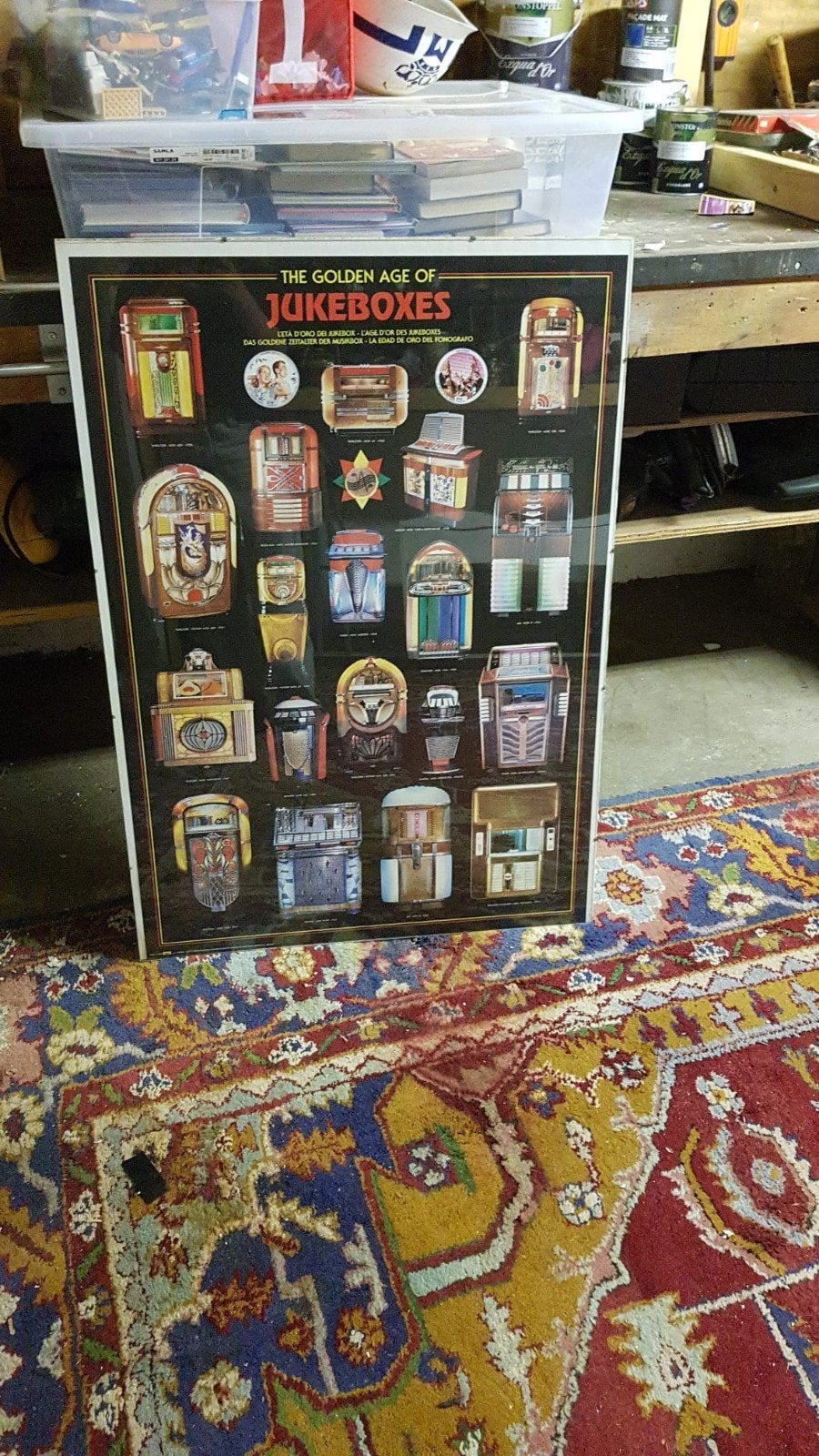 Jukebox poster "The Golden Age of Jukeboxes" 70x101 cm, Ophalen, Gebruikt, 1950 tot 1960, Overige merken