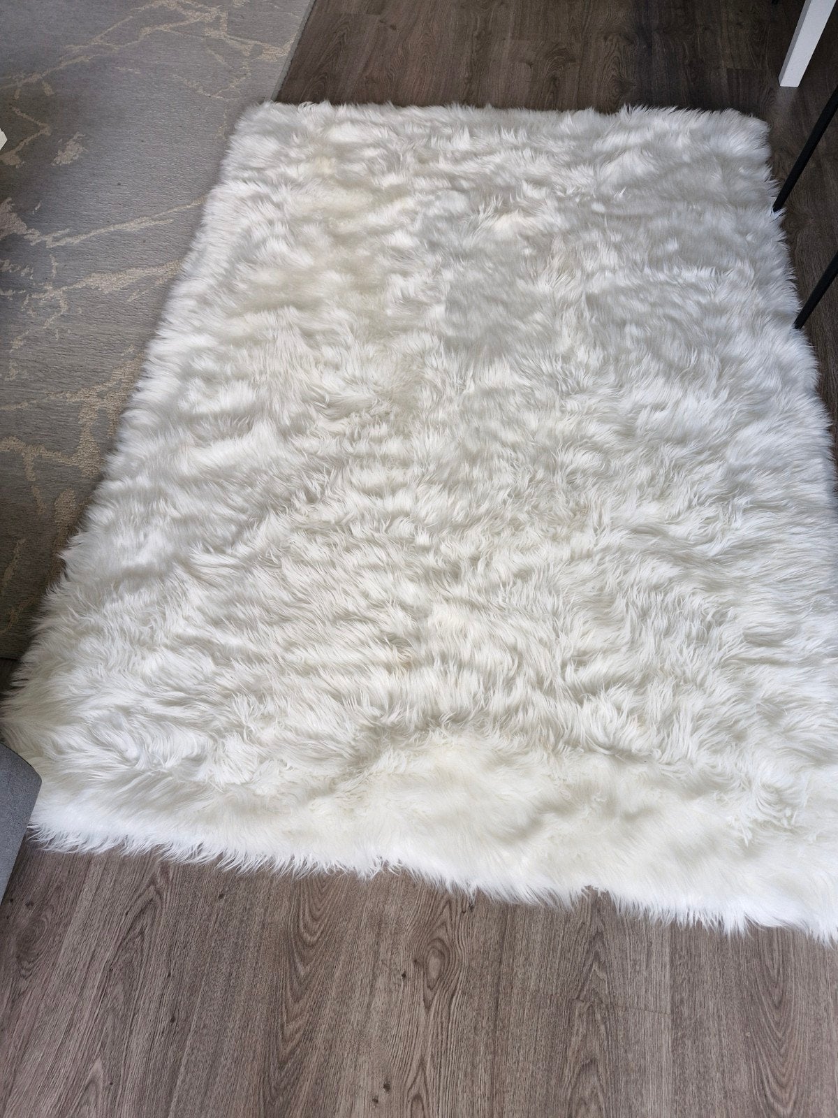 Wit vloerkleed, zacht en comfortabel, 100 tot 150 cm, Modern, Scandinavisch, Wit, Zo goed als nieuw