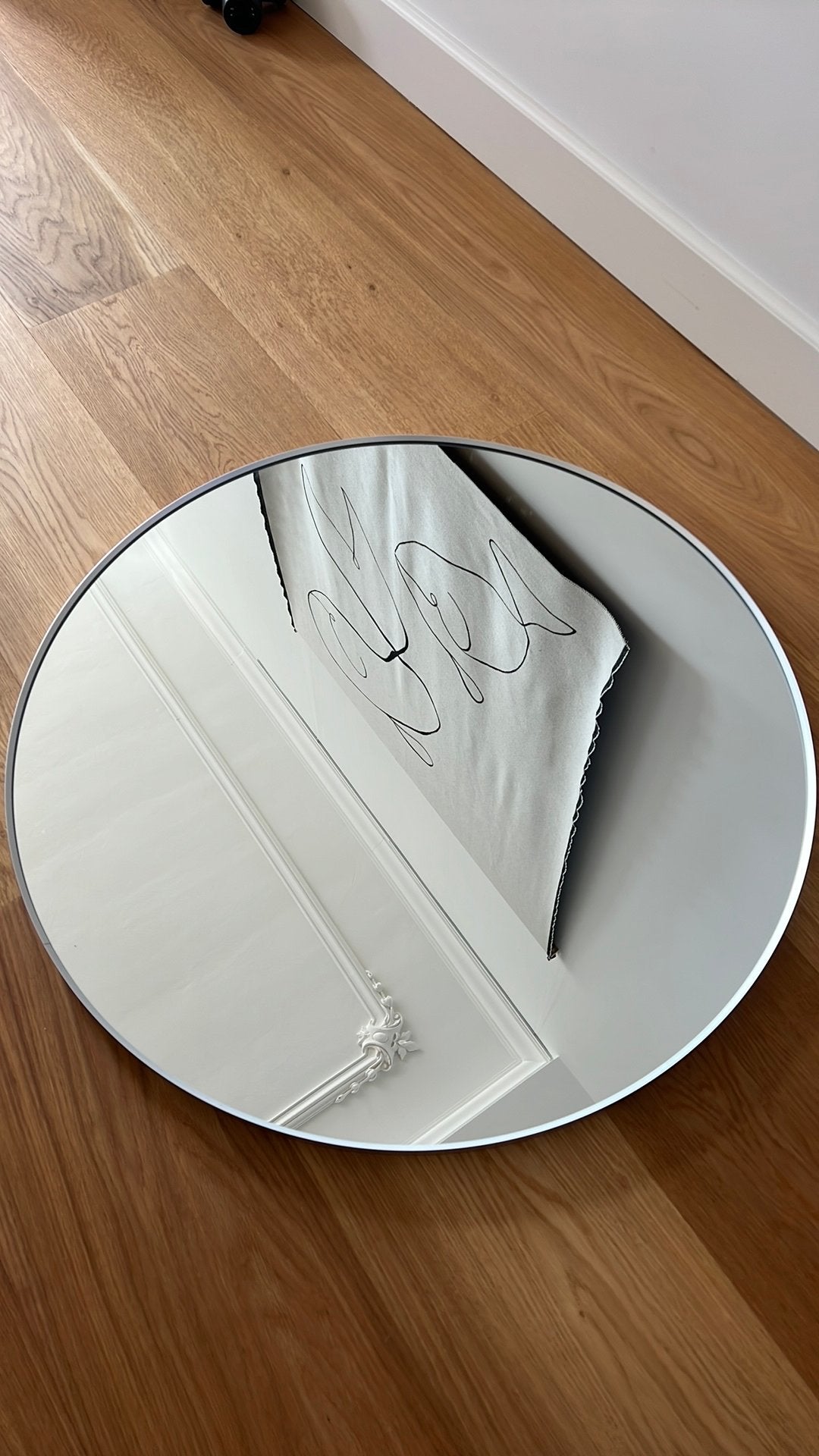 Ikea Lindbyn spiegel 80cm, Gebruikt, Rond, Ophalen of Verzenden, 75 tot 100 cm