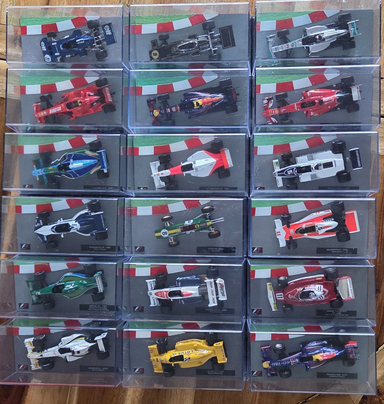 18 Formule 1 modelauto’s 1:43 – Altaya/Panini F1 collectie, Ophalen of Verzenden, Overige merken