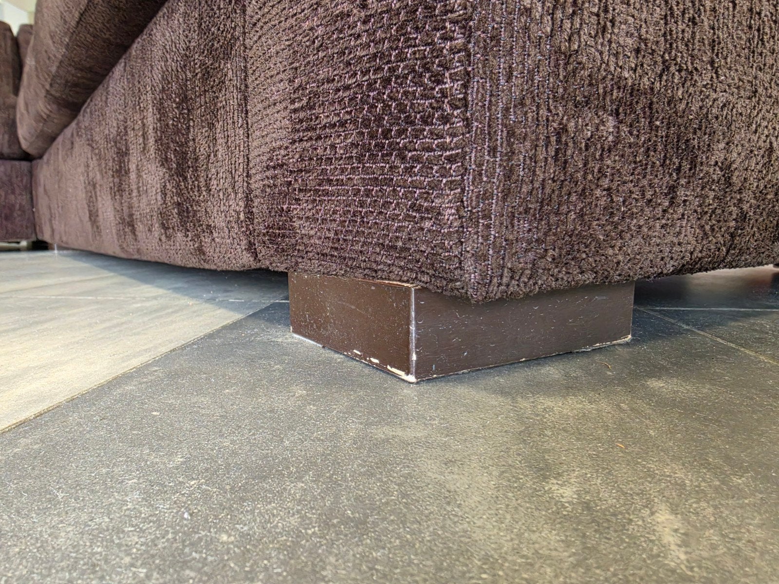 Foto 4 van ✅️️️️️️ GEREINIGD donkerbruin hoekbank 245x245 | BEZORGEN