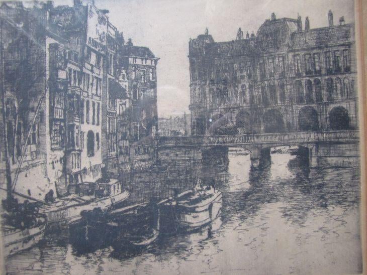 Rotterdam  H. Geradts, Antiek en Kunst, Kunst | Tekeningen en Foto's, Verzenden