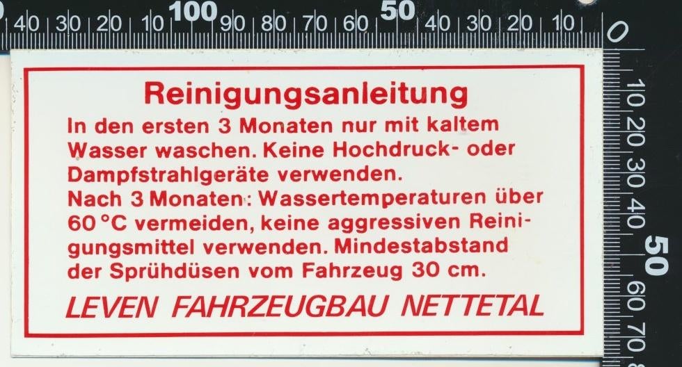 Sticker: Nettetal - Reinigungsanleitung, Verzamelen, Stickers, Zo goed als nieuw, Bedrijf of Vereniging, Ophalen of Verzenden