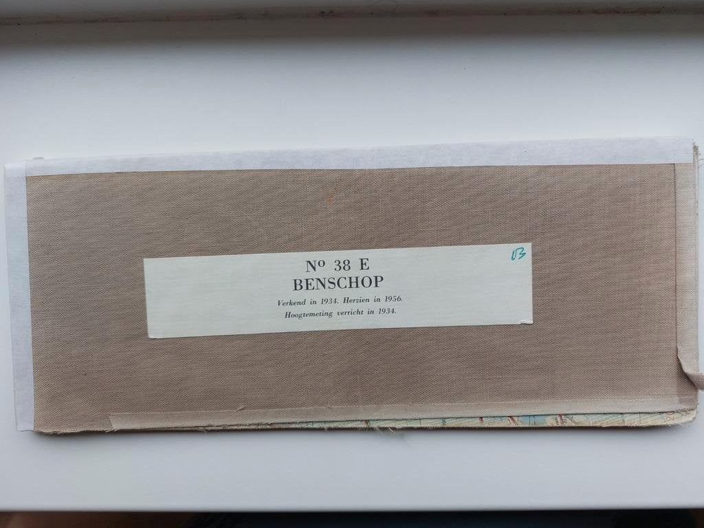 38E Stafkaart (1958)  Benschop met Ameide Willeskop De Lek, Gelezen, Ophalen of Verzenden, Landkaart, 1800 tot 2000