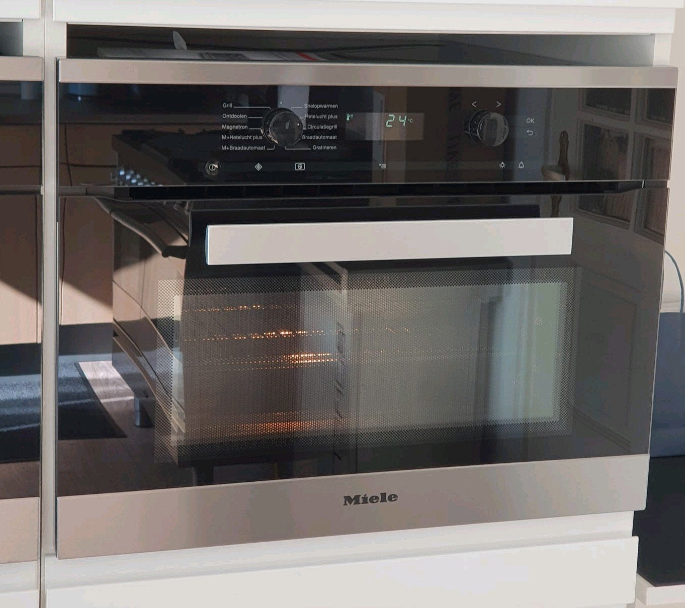 Luxe Miele H 6200 BM combi magnetron ( met bijpassende oven), Ophalen, Combimagnetron, Hete lucht, Zo goed als nieuw
