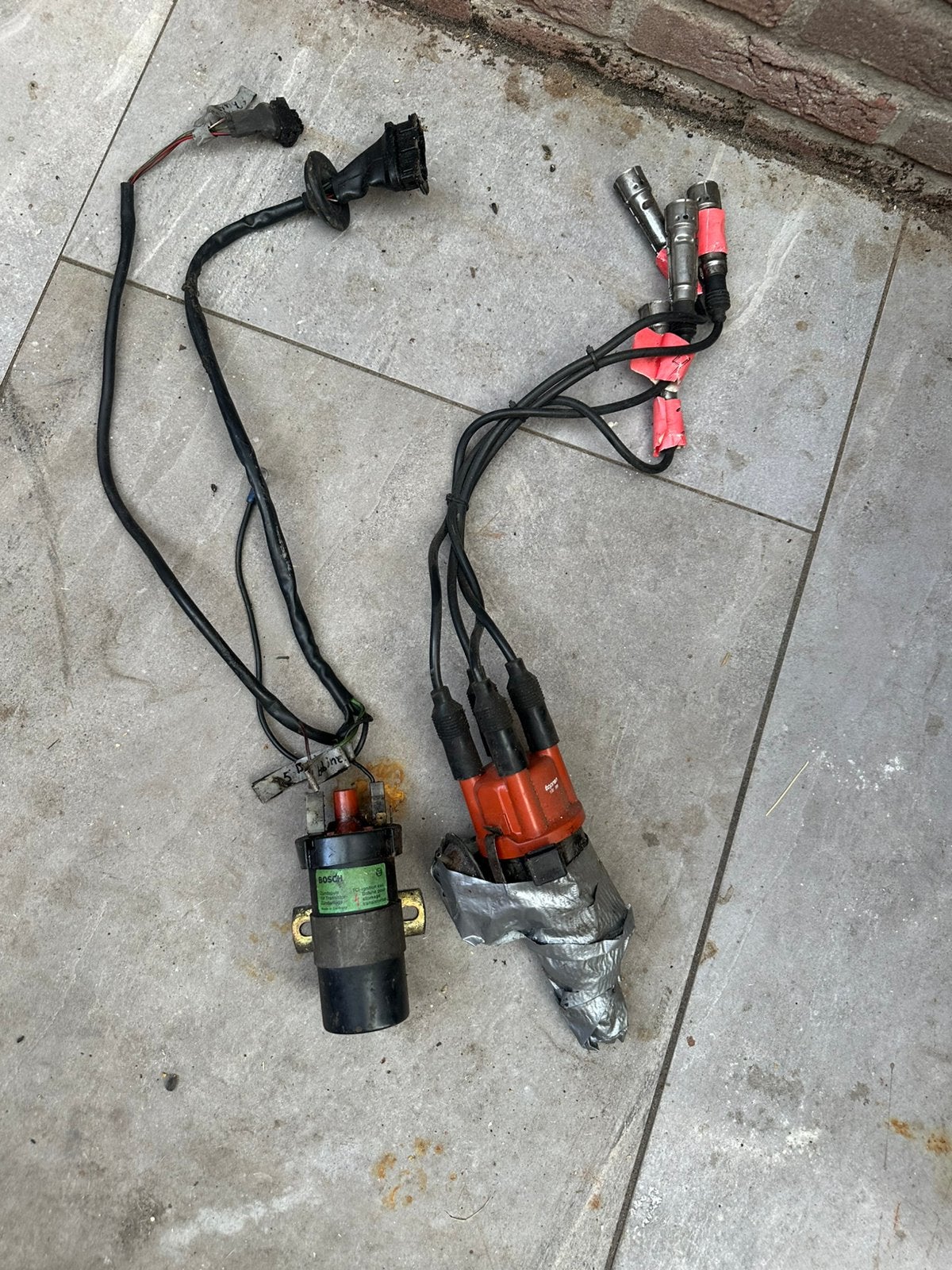 Bobine en verdelerkap compleet met bougiedoppen, Auto-onderdelen, Elektronica en Kabels, Ophalen of Verzenden