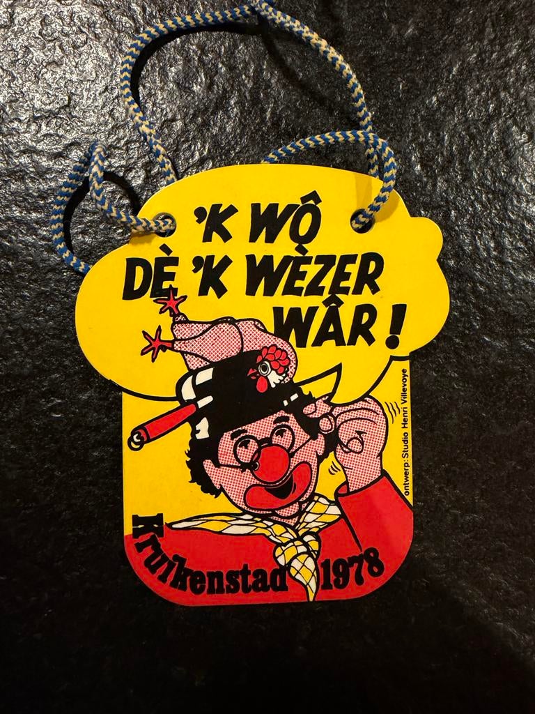 Vintage Insigne/Veldteken Kruikenstad Tilburg 1978, Ophalen of Verzenden, Gebruikt