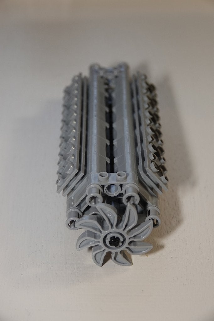 Lego Technic 'Slitless' V12 motor grijs Lego Technic D, Gebruikt, Lego, Ophalen of Verzenden, Technic