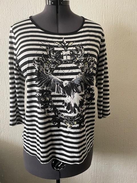 Leuk Shirt van Olsen maat 38/40, Ophalen of Verzenden, Zo goed als nieuw, Maat 38/40 (M), Korte mouw