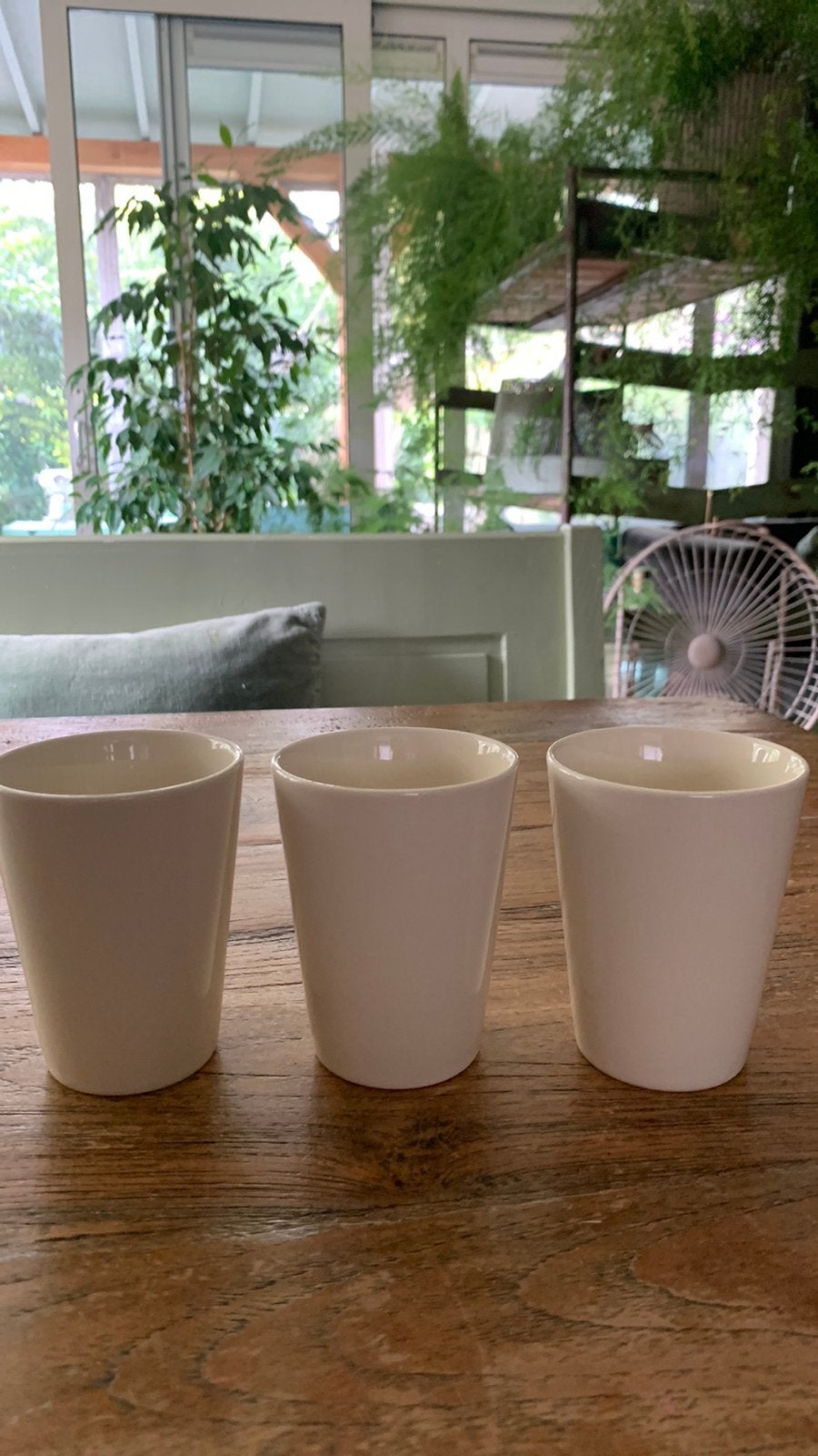 3 Melkbekers, Huis en Inrichting, Ophalen, Gebruikt, Overige stijlen