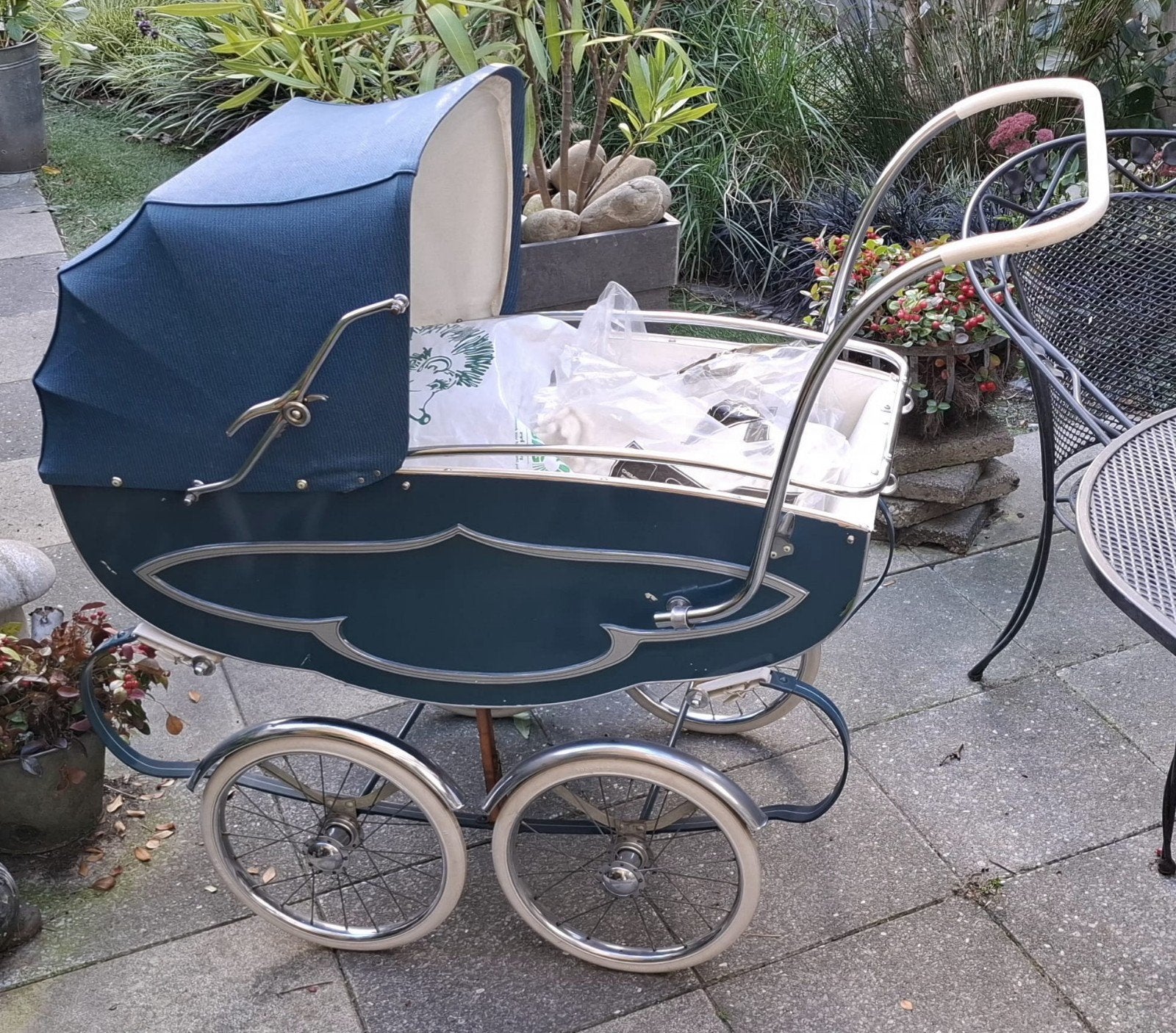 Retro vintage kinderwagen + matras + dekentjes I.G.S., Ophalen, Gebruikt, Kinderwagen, Overige merken