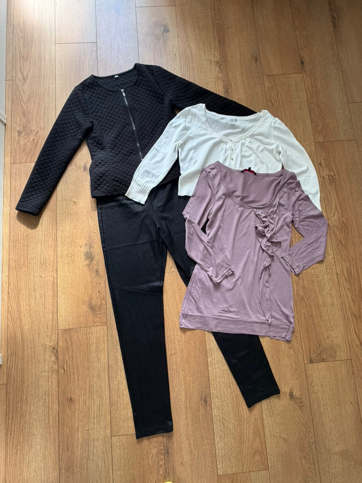 Leuk pakket dames kleding met jasje, vestje, top en legging, Ophalen of Verzenden, Gedragen, Maat 38/40 (M)