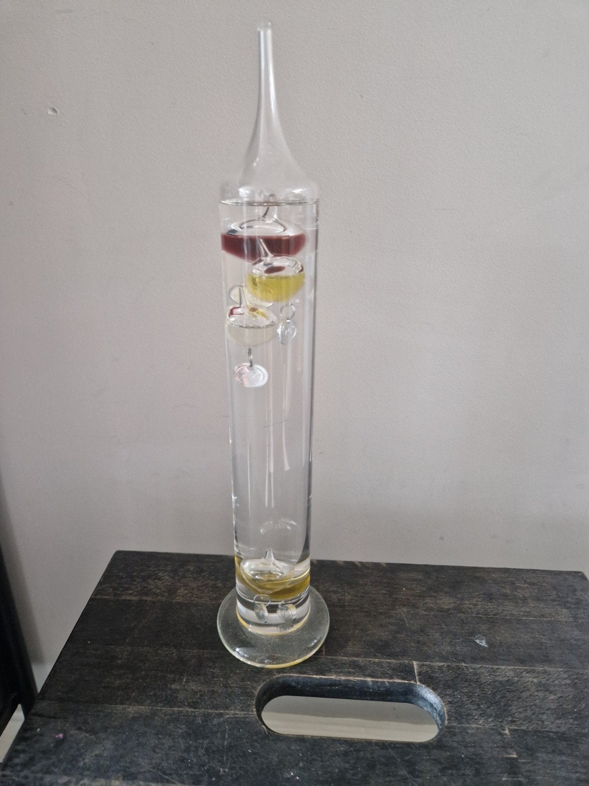 galileo thermometer, Ophalen