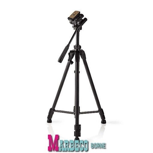 Camera, Video Statief Pan, Tilt max.147,5 cm, Alu zwart, Nedis, Nieuw, Minder dan 150 cm, Info@marbeco.nl