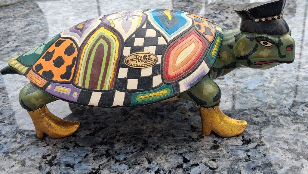 toms drag schildpad, Ophalen, Handgemaakt, Meerkleurig, Beeld