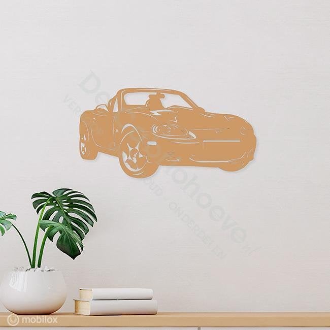MX5 Wanddecoratie NBFL (48*21cm) Hout, De Cabriohoeve VOF, Nieuw, Info@cabriohoeve.nl, Julianalaan 9, 9462PG Gasselte, Nederland