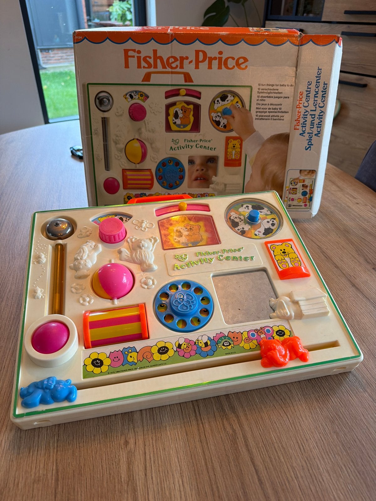 Vintage Fisher-Price Activity Center Speel- en Leercentrum, Ophalen of Verzenden, Gebruikt, Speelset, Met geluid
