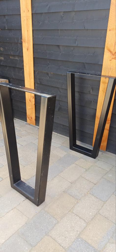 Stalen bartafelpoten 60x105 cm - Set van 2, Huis en Inrichting, Tafelonderdelen, Ophalen, Tafelpoot, Nieuw, 50 tot 100 cm