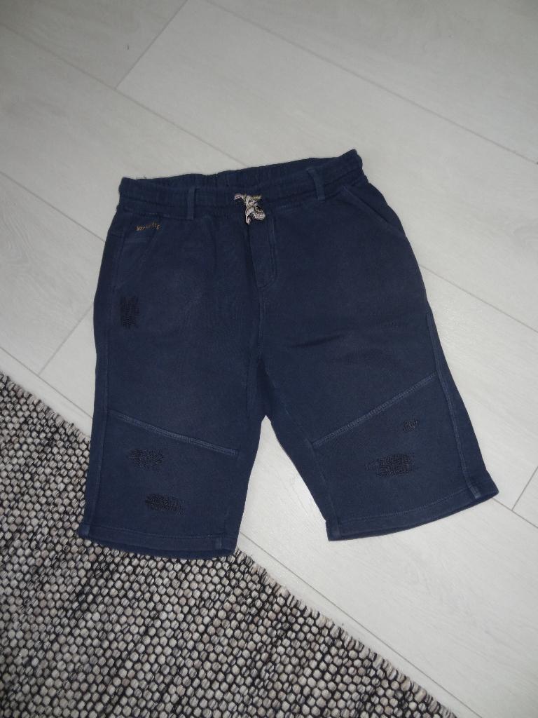 Donkerblauwe sweat short WE Fashion, maat 146, Kinderen en Baby's, Kinderkleding | Maat 146, Broek, Gebruikt, Ophalen of Verzenden