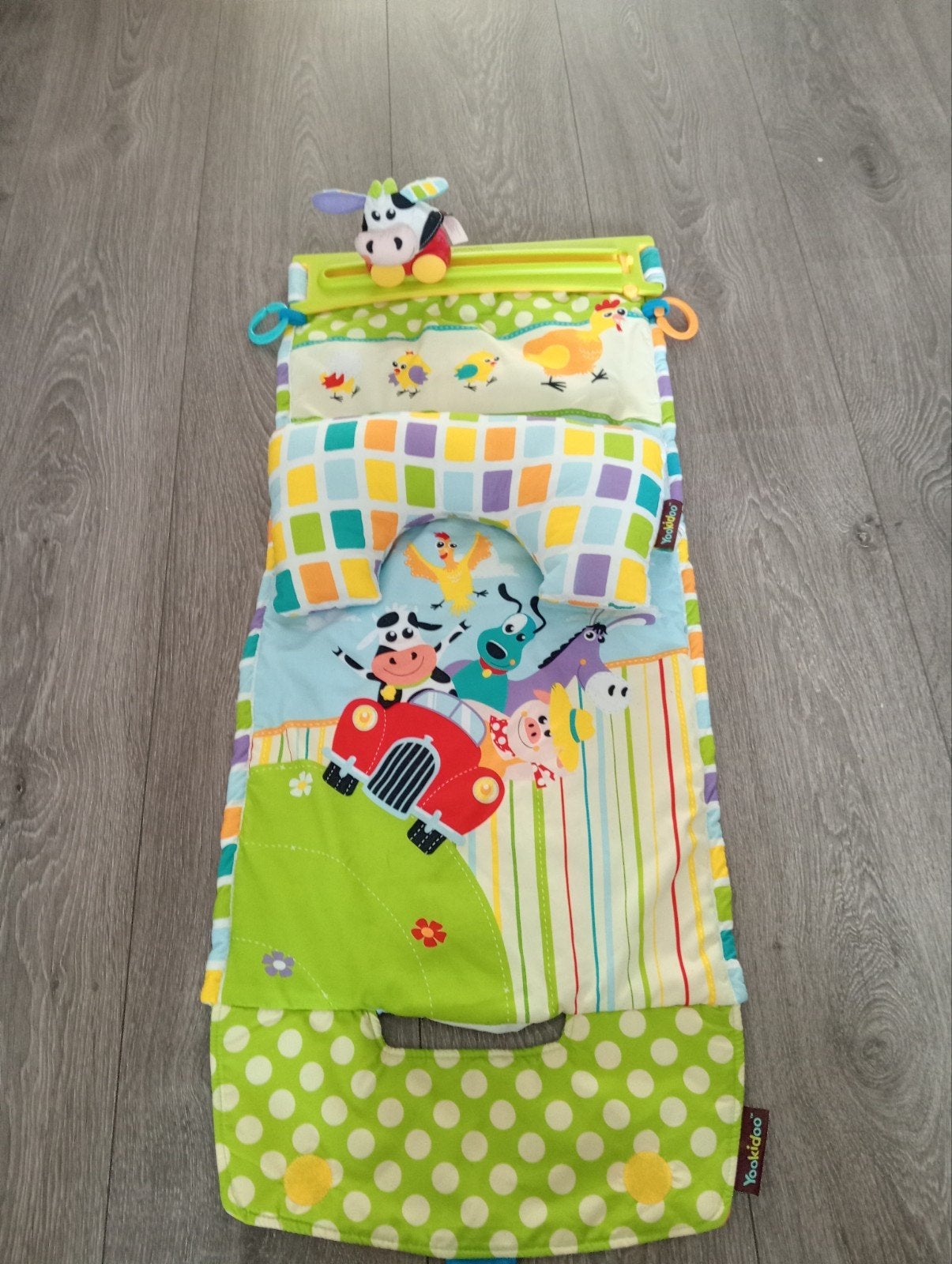 Tummy Time Mat met Bewegende Koe, Ophalen of Verzenden, Gebruikt, Babygym, Met geluid