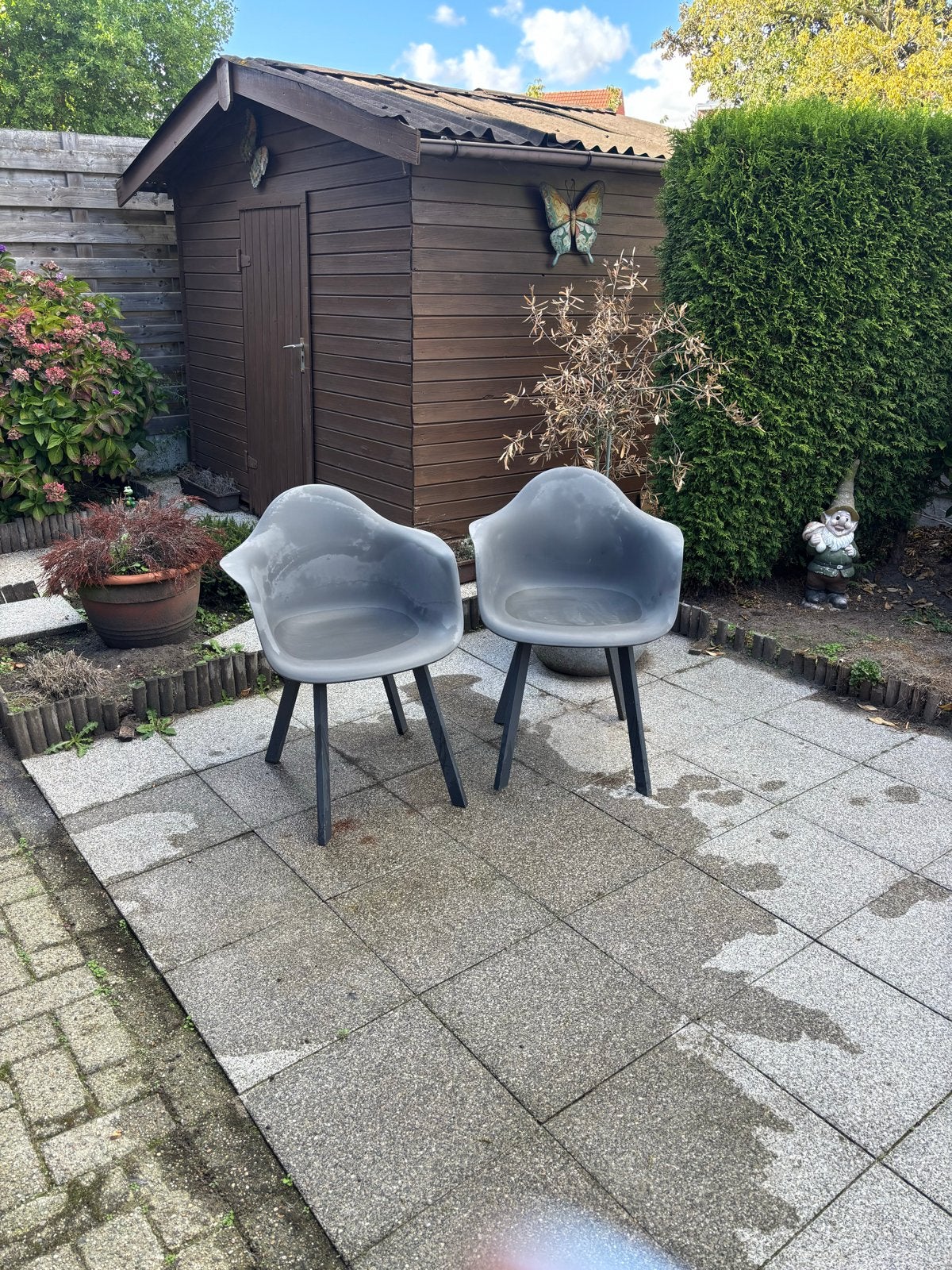 2 Bois Le Duc tuinstoelen - grijs, Tuin en Terras, Ophalen, Gebruikt, Kunststof
