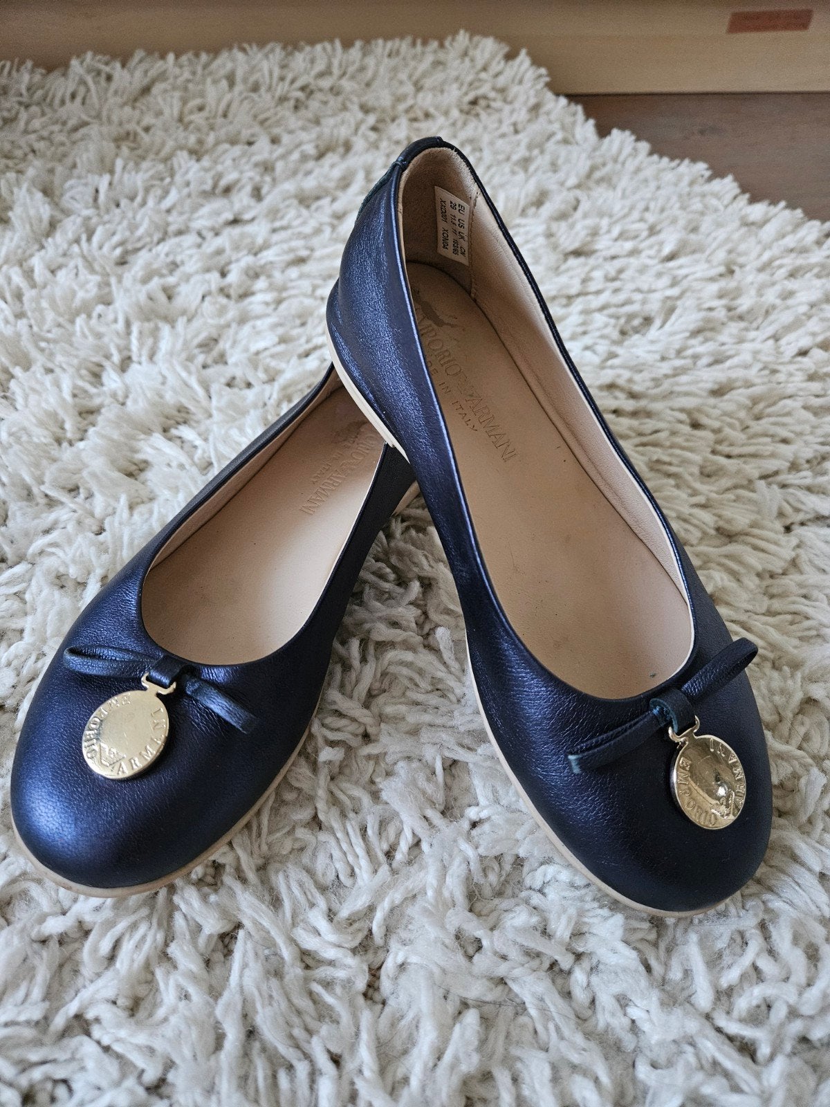 Zo goed als nieuwe Armani leren ballerina's - Maat 29, Kinderen en Baby's, Meisje, Schoenen, Ophalen of Verzenden, Zo goed als nieuw