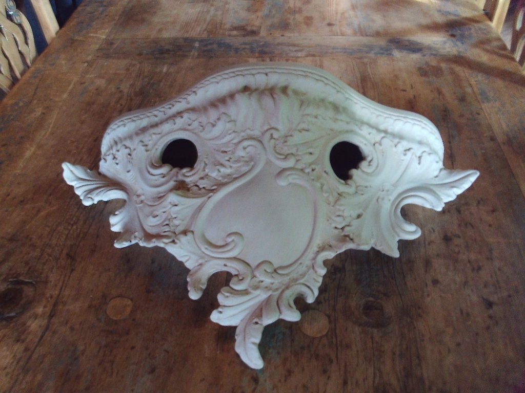 Brocante Wandornament - Grijs Geverfd en Gepatineerd, Antiek en Kunst, Ophalen