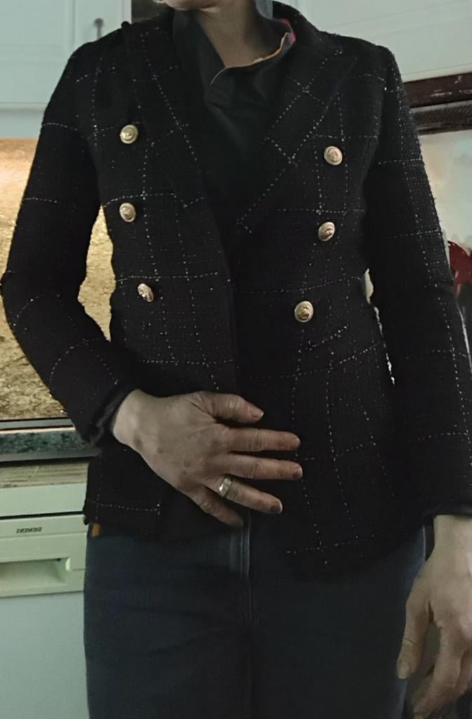 Drole de copine s Jasje blazer zwart  gouden knopen, Zwart, Ophalen of Verzenden, Zo goed als nieuw, Jasje