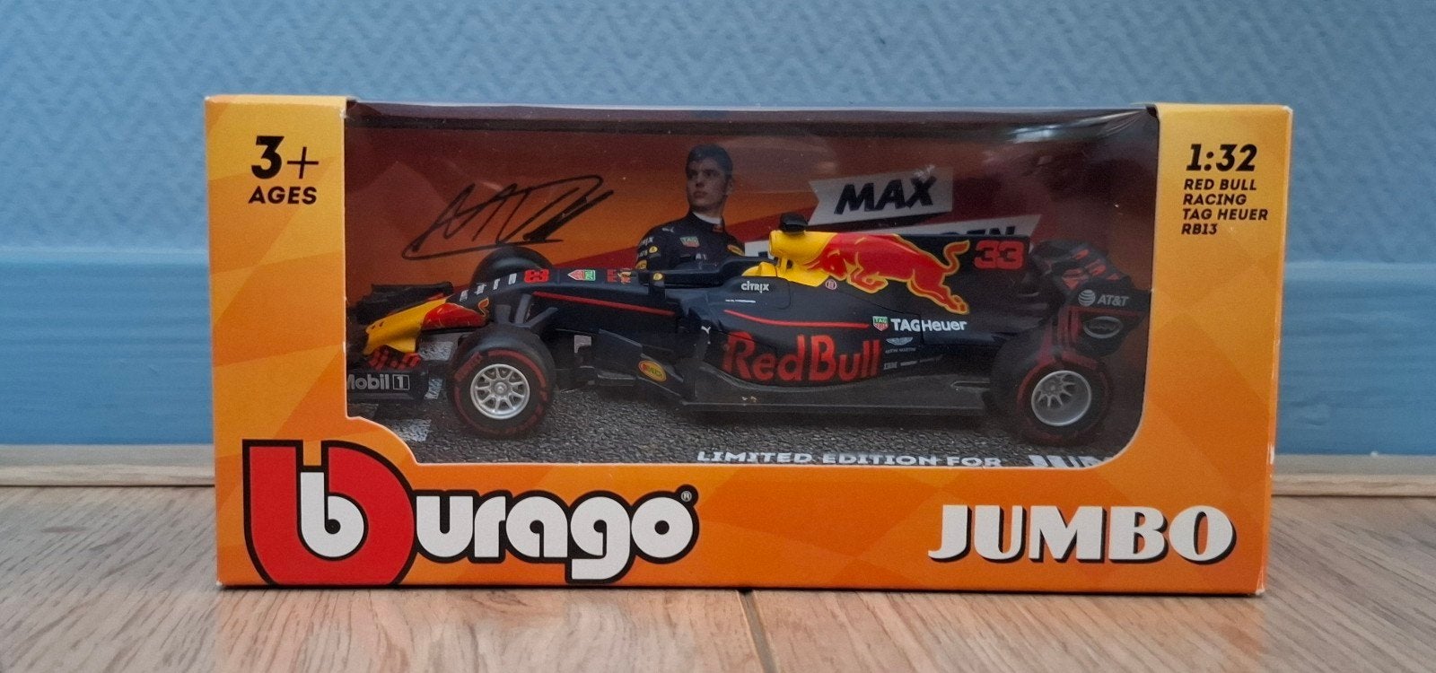 Max Verstappen Jumbo RB13, RB14, RB15 en RB16, Ophalen of Verzenden, Nieuw, Auto, Bburago