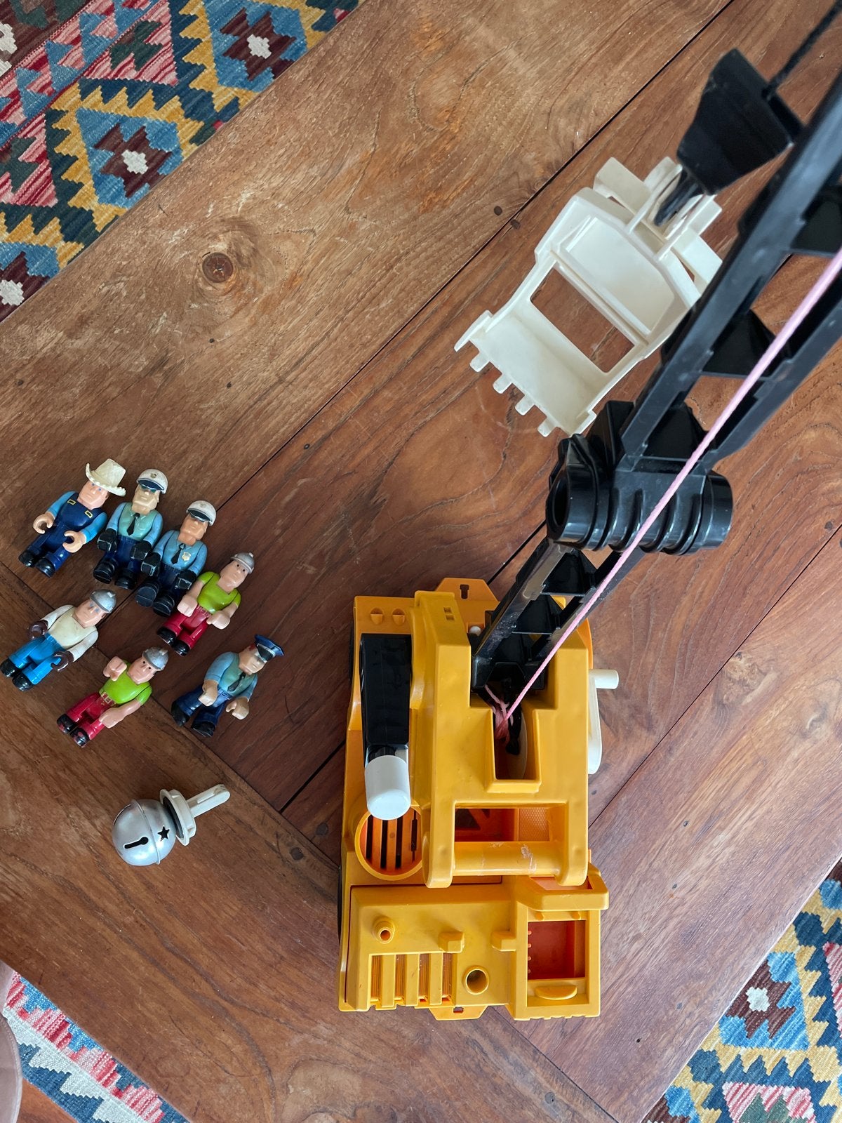 Vintage Fisher-Price Kraanwagen met 7 poppetjes, Ophalen, Gebruikt, Jongen of Meisje