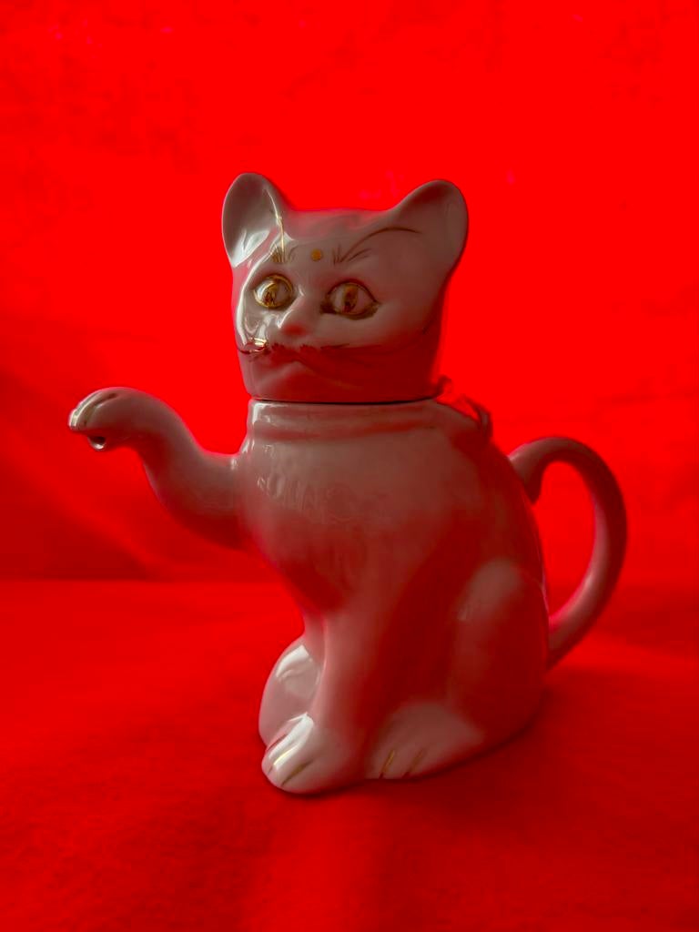 Vintage Kat Theepot - Uniek Design, Antiek en Kunst, Ophalen of Verzenden