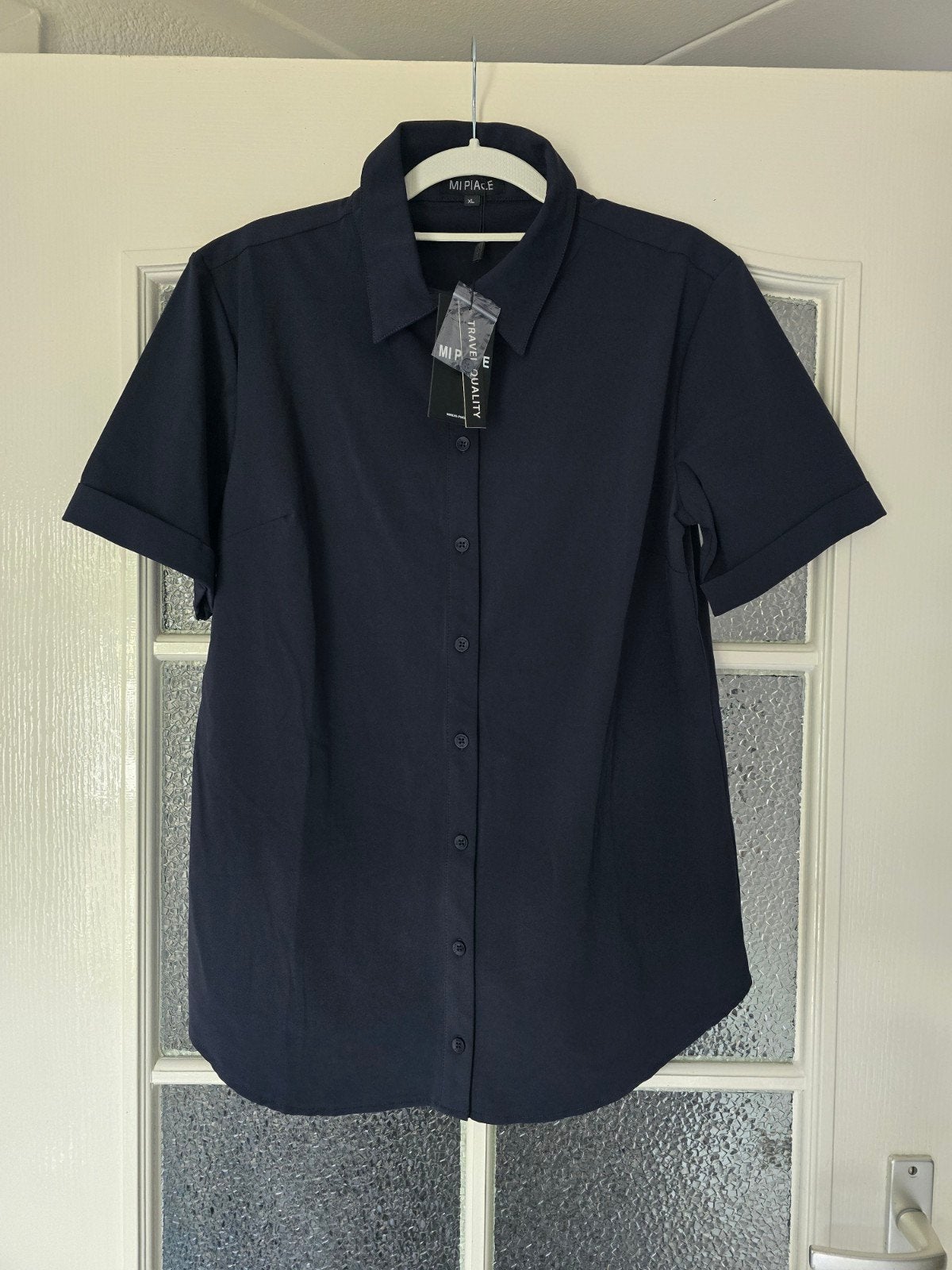 nieuw mi piace blouse xl navy, Kleding | Dames, Ophalen of Verzenden, Nieuw, Maat 46/48 (XL) of groter, Blauw