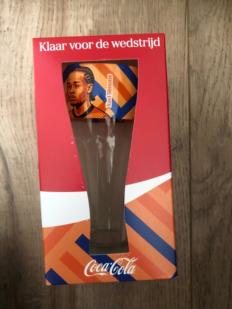 Coca-Cola glas Xavi Simons, Ophalen of Verzenden, Nieuw, Overige binnenlandse clubs, Overige typen