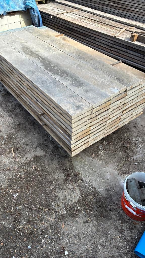 Pallet gebruikt steigerhout, Doe-het-zelf en Verbouw, Platen en Panelen, Ophalen, Zo goed als nieuw