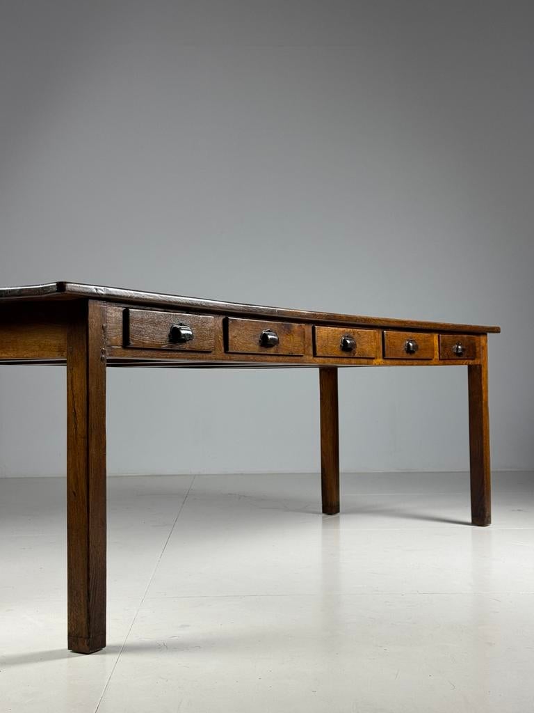 Franse eettafel antiek 250cm eiken, Antiek en Kunst, Ophalen