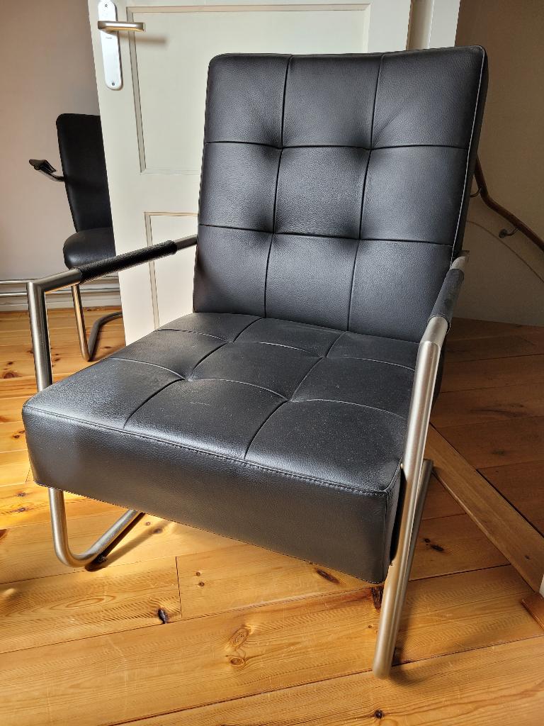imitatieleren fauteuil, Ophalen, Gebruikt, Design, 75 tot 100 cm
