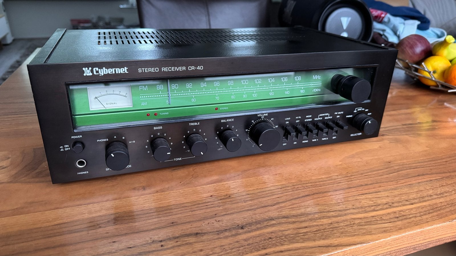 Cybernet Stereo Receiver CR-40 zgan, Overige merken, Gebruikt, Ophalen of Verzenden, Minder dan 60 watt