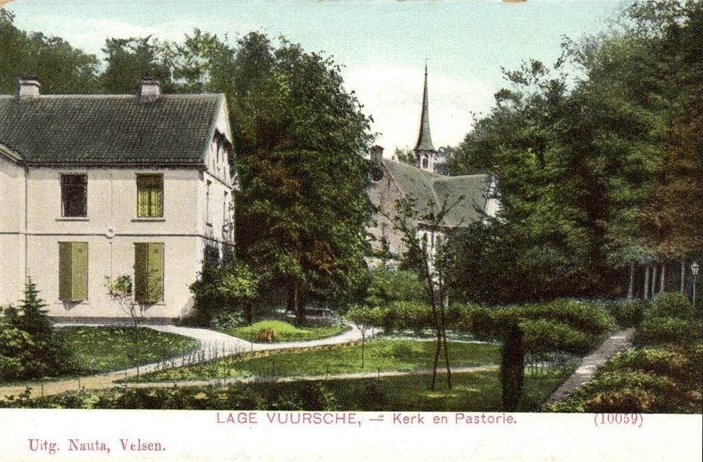Lage Vuursche,- Kerk en Pastorie. - ongelopen, Ophalen of Verzenden, Voor 1920, Ongelopen, Utrecht
